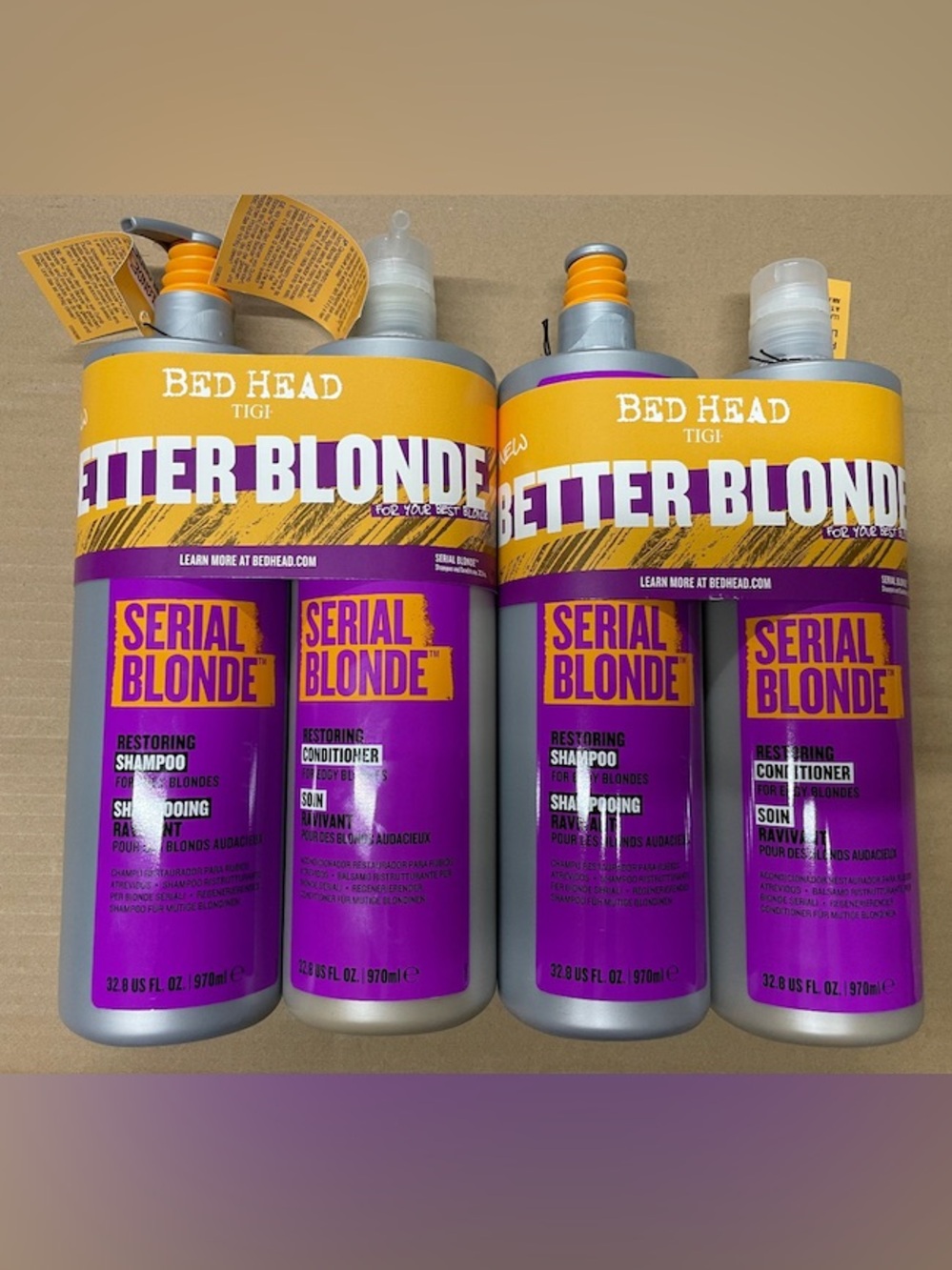 Lot of 2 BedHead Better Blonde Serial Blonde Shampoo & Conditioner Bundles